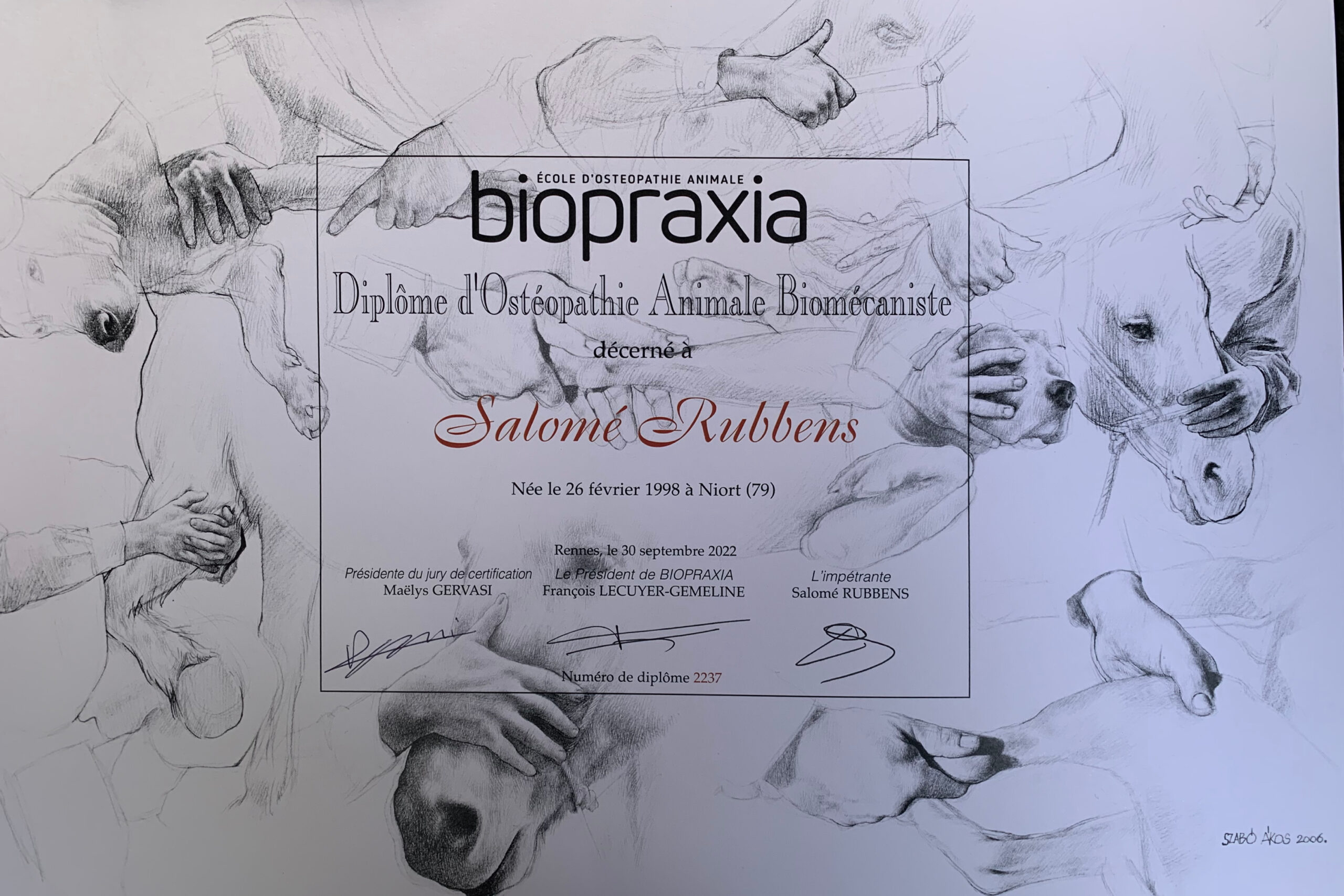 Diplôme Biopraxia - Salomé Rubbens